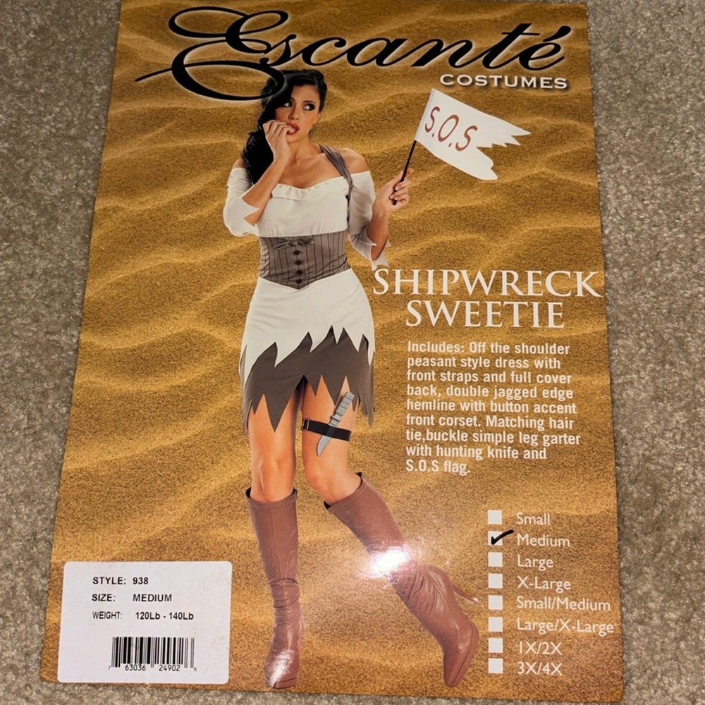 🆕 “SHIPWRECK SWEETIE” Women’s Halloween Costume, Size Medium, Never Worn!